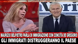 Concita De Gregorio infuria Belpietro con una dura difesa delle migrazioni [upl. by Ahs573]