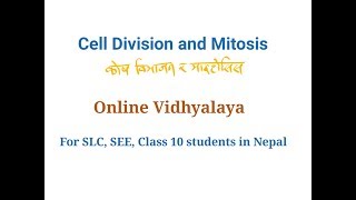 Cell Division and Mitosis in Nepali [upl. by Adiaj]