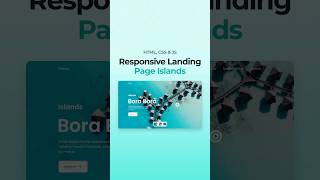 Responsive Landing Page Islands HTML CSS JavaScript [upl. by Eislehc]