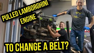 HOW TO CHANGE A SERPENTINE BELT ON A LAMBORGHINI MURCIELAGO [upl. by Swords]