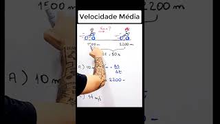 Calcule a Velocidade Media shorts [upl. by Outhe]