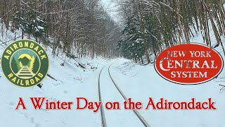 A Winter Day on the Adirondack Railroad Climbing Remsen Hill [upl. by Naitsabas]