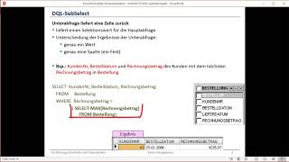 DQL Subselect mit einem Rückgabewert [upl. by Ellis516]