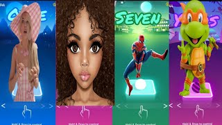 Barbie🆚Barbie Girl Cover Brave vs Frozen Moana Tangled🆚SpiderMan🆚Teenage Mutant Ninja🍉Who is best [upl. by Natye]