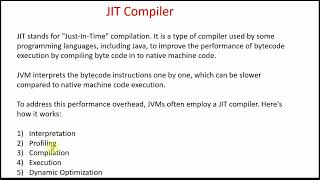 What is JIT Compiler in Java  Java Interview Questions [upl. by Montanez10]