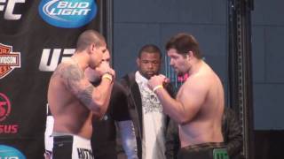 Brendan Schaub vs Chase Gormley  Weigh In Video  UFC on Versus 1  HD [upl. by Barthold602]