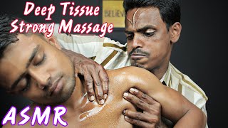 Deep Tissue Strong Head And Neck Massage By Strong Wrist Barber  Indian Massage [upl. by Norraf319]