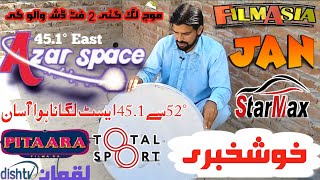 45 degree East satellite Dish setting  45 e satellite channel list  Luqman Dishtv [upl. by Marguerita]