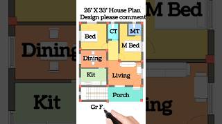 26 X 33 House Plan  Home Design  House Design  घराचा नकाशा [upl. by Ahseal]