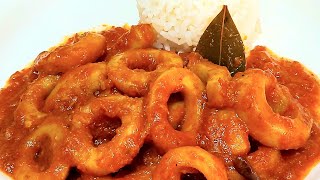 🦑🥘 CALAMARES POTA EN SALSA AMERICANA 🇱🇷 PARA MOJAR PAN 🥖 BEATRIZ COCINA [upl. by Acinyt]