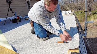 Roof Deck Membrane Installation Duradek  Home Renovation amp Addition Part 37 [upl. by Seen194]