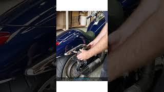 Motorcycle Lockable Saddlebag Bracket Slots in Snug satisfyingsounds suzuki m109r saddlebags [upl. by Annor316]