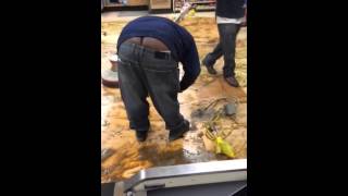 Electrician gets shocked and has plumbers crack [upl. by Nnayllas]