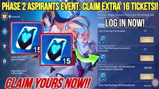 Another 15 Free Tokens Aspirants event mobile Legends Claim Now 😍 [upl. by Ahkeber]