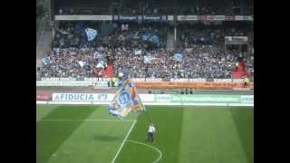 KSC  Saarbrücken Einlauf der Mannschaften KSC Fans Ultras Karlsruhe [upl. by Ilojne]