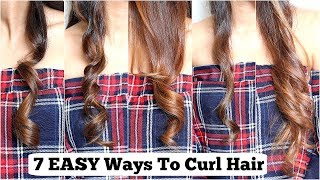 7 ELEGANT Ways To Curl YOUR Hair With Straightener Flat Iron EASY Curls For Medium To Long Hair [upl. by Weslee]