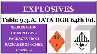 Segregation of Class 1 packages  IATA DGR TABLE 93A [upl. by Siradal]