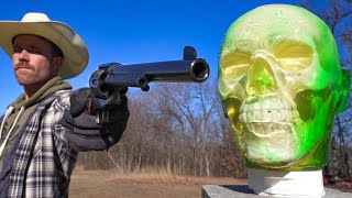 45 LONG COLT vs HUMAN HEAD  Cowboy Guns For Self Defense [upl. by Hairacaz]