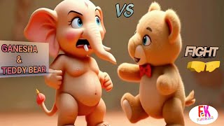 Ganesha vs Teddy Bear Fight 🤜🤛  Ganesha Cartoon  Teddy Bear  Kids Video  Nursery Kids FindKids [upl. by Laing]