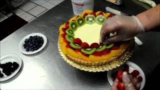 Fruit tart cake demonstration  Fresh Fruit Cake [upl. by Akerdnahs568]