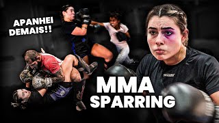 ME TESTANDO NO MMA  sparring  maria vieira [upl. by Onahpets]