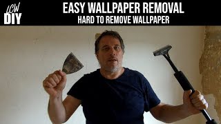 Easy Wallpaper Removal  Tough Stubborn Hard to Remove Wallpaper  DIY Vlog 5 [upl. by Nahsad]