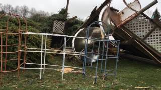 Tornado damage in West Michigan [upl. by Atilam]