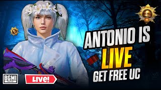 Road To 70k  Antonio is live PUBG mobile  get free uc  Custom Rooms [upl. by Anirual]