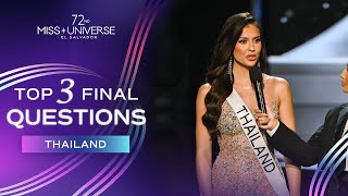 72nd MISS UNIVERSE  Thailands Final Question  Miss Universe [upl. by Leilani]