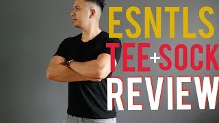 ESNTLS Tee  Socks Review  Teaching Mens fashion [upl. by Elauqsap]