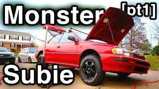 Subaru Forester Suspension SWAP DIY Monster Subie How to Swap Top Hats w Pro Tips [upl. by Keverne120]