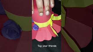 Simple handmade Diy paper hat gift box diy paper craftkmzcraftvideo [upl. by Chemosh752]