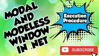 Modal and Modeless Dialog Demo in NET [upl. by Mauchi459]