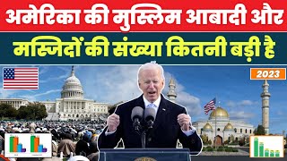 अमेरिका की मुस्लिम आबादी और मस्जिदों की संख्या कितनी बड़ी है 2023  Muslim population in America [upl. by Katharyn75]