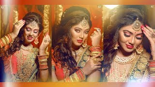 Indian Bridal Makeover with Airbrush  Makeup Artist Pinkey Chakraborty  Photographer LOukik Das [upl. by Solberg631]