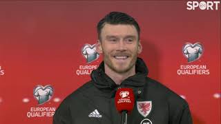 Kieffer Moore on his goal that secured Wales are seeded for the World Cup playoffs [upl. by Rae877]