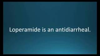 How to pronounce loperamide Imodium Memorizing Pharmacology Flashcard [upl. by Ardnohsal]