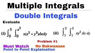 2 Double Integrals  Problem1  Multiple Integrals  Complete Concept [upl. by Sprague519]