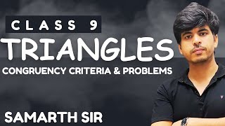 TRIANGLES  PART 1   CONGRUENCY CRITERIA amp PROBLEMS  CLASS 9 [upl. by Aihsoem]