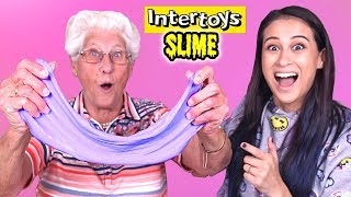 SLIJM VAN DE INTERTOYS TESTEN met MIJN OMA  Slime Sunday [upl. by Cecelia]