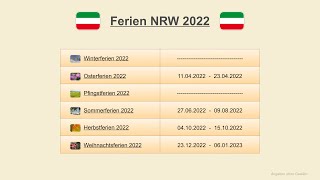 Ferien NRW 2022 [upl. by Edithe]