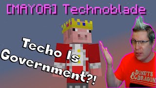 Technoblade Became the Mayor of Skyblock Reaction Techno IS Government [upl. by Ylime]