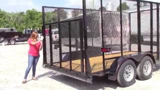 64 X 14 Tandem Axle Straight Utility Trailer  6 Sides Review [upl. by Dotty]