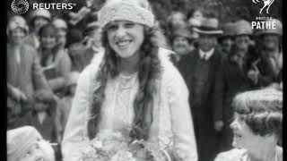 UK QUIRKY Well dressing and festival queen at Buxton 1928 [upl. by Frederiksen]