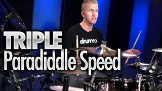 Developing Triple Paradiddle Speed  Drum Lesson DRUMEO [upl. by Oech]