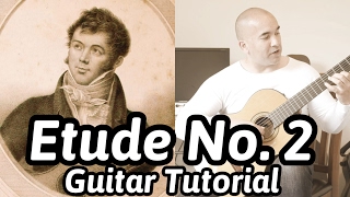 Etude No 2  Fernando Sor  Classical Guitar Tutorial  NBN Guitar [upl. by Brittain]