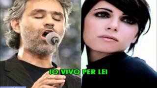 Bocelli Giorgia Vivo Per Lei karaoke con voce donna [upl. by Drofniw187]