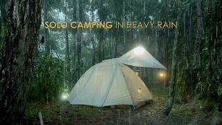 Heavy Rain in Transparent Roof ‼️ Camping Solo in Heavy Rain [upl. by Elleron]