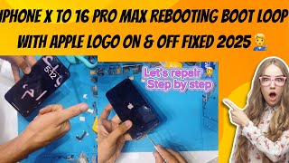 iPhone 11Pro11 Pro Max stuck in constant Rebooting Boot loop with Apple Logo On amp off fixed 2024 [upl. by Nitnilc64]