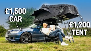 Cheap Car vs Expensive Tent – DriveTribe Camper Challenge [upl. by Lalittah]